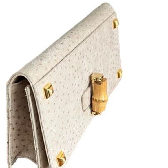 Miss Mak Faux Ostrich Clutch with chain strap - Picture 3 of 11